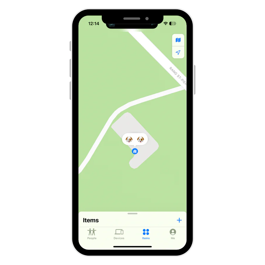 airtag tracking dog find my app
