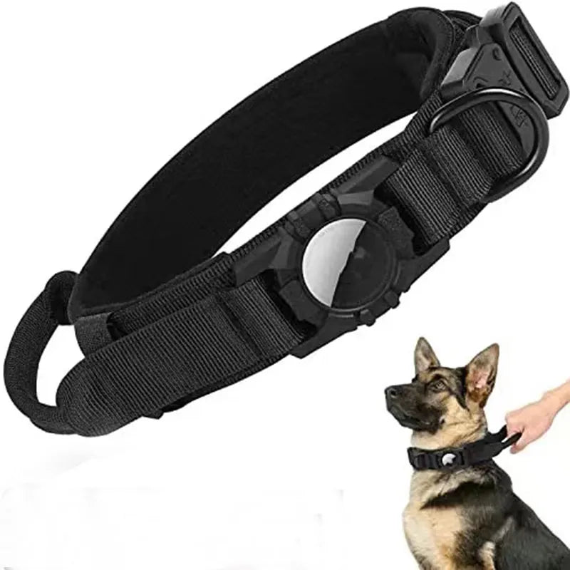 Tactical AirTag Dog Collar - Paws & Whiskers - Dog Protection Gear
