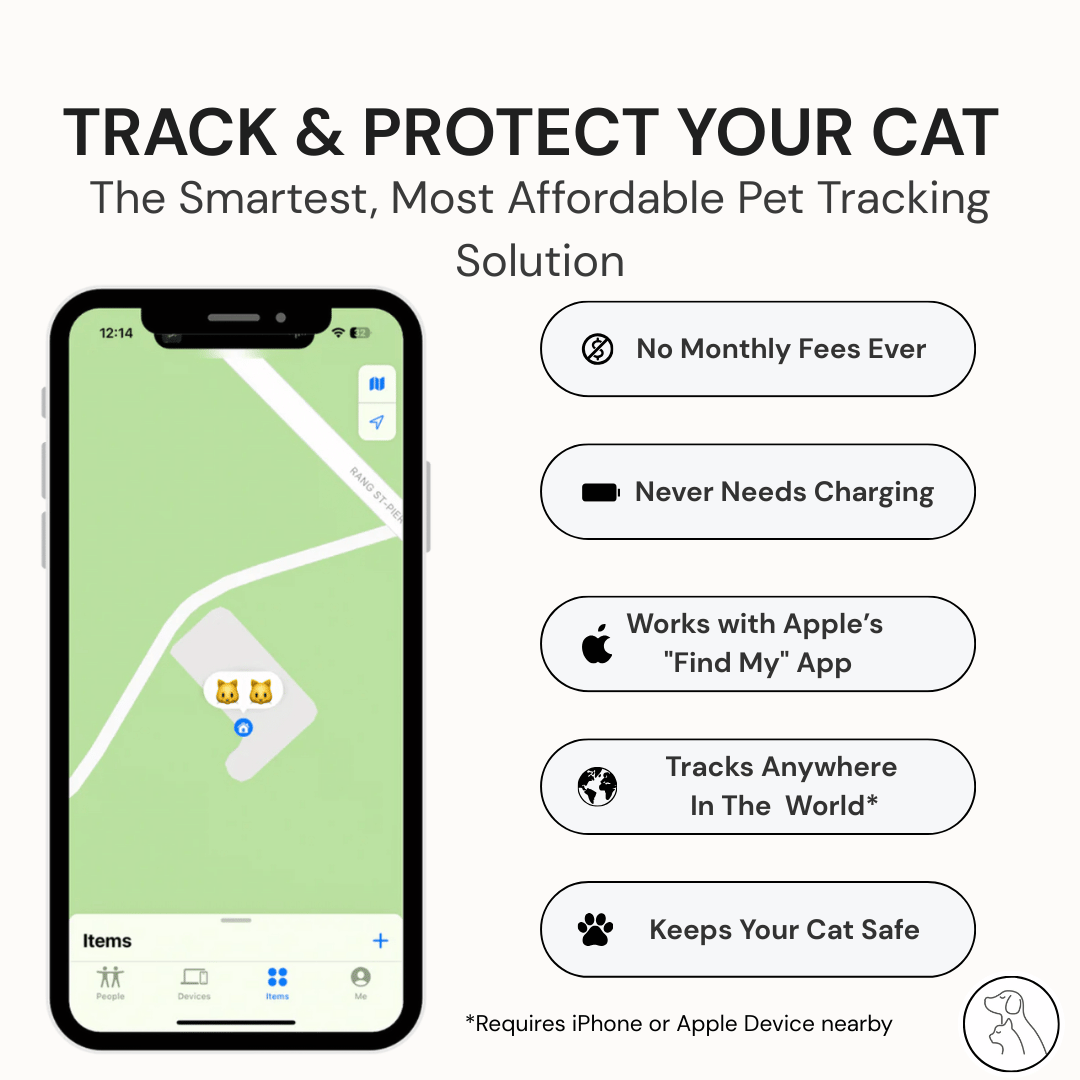 AirTag Cat Collar - Paws & Whiskers - Dog Protection Gear