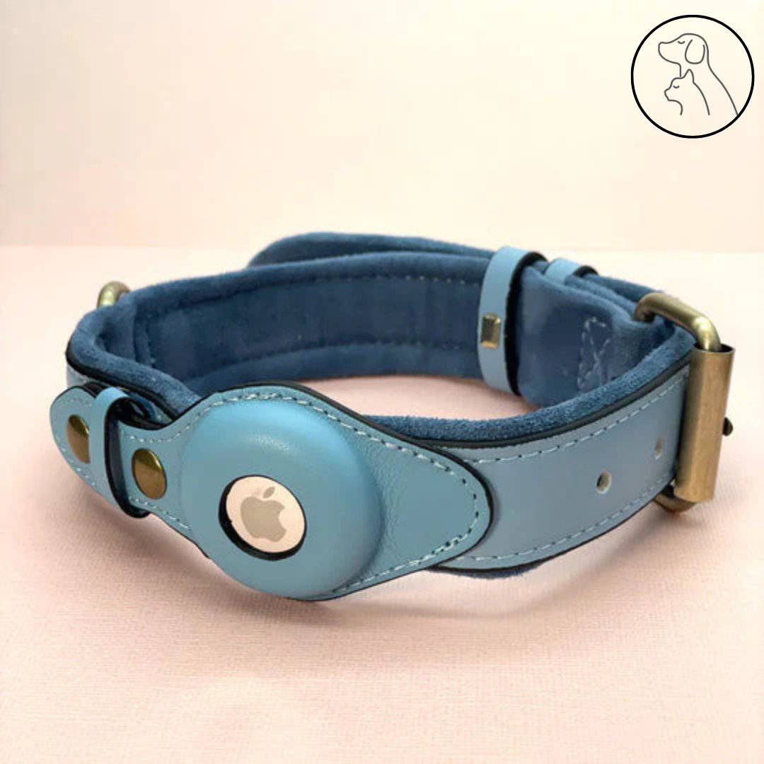 Leather AirTag Dog Collar - Secure, Stylish & Durable - Paws & Whiskers