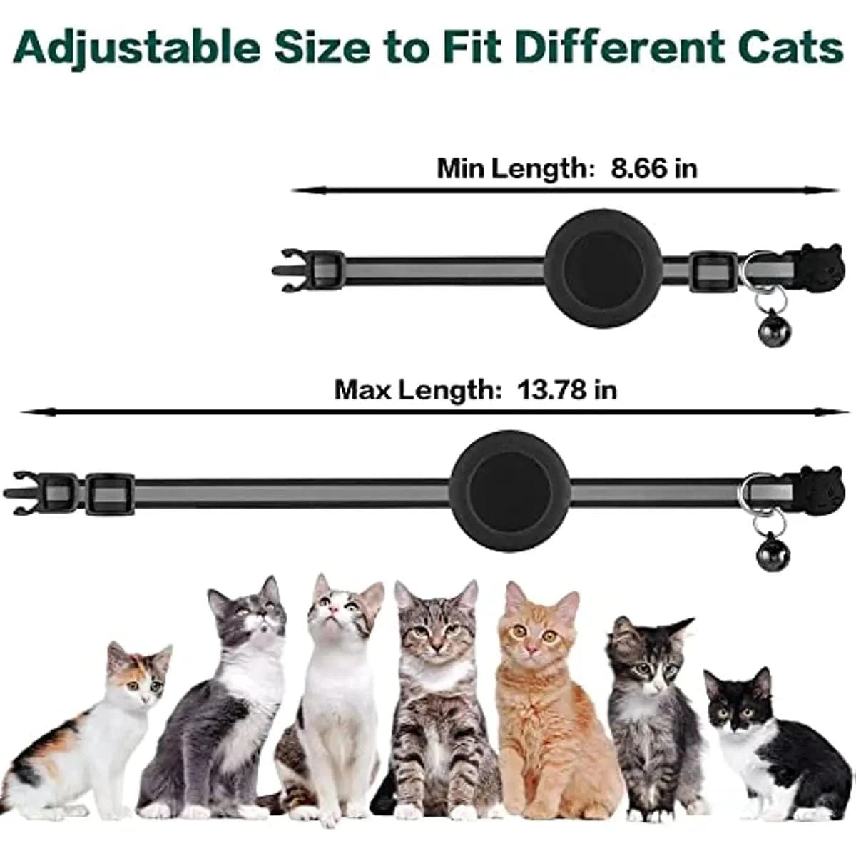 P&W Airtag Cat Collar - Paws & Whiskers