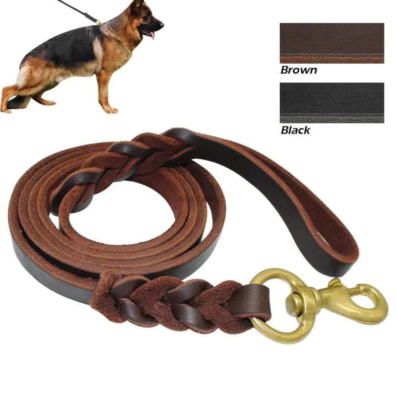 P&W Leather Leash - Paws & Whiskers