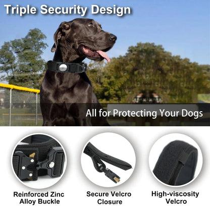 P&W Tactical AirTag Collar - Paws & Whiskers - Dog Protection Gear